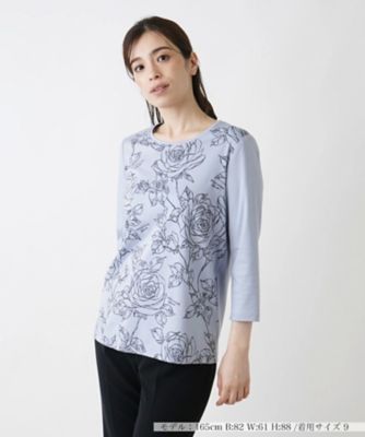 ＜Leilian (Women)＞フラワー柄カットソー【ＲＯＣＨＡＳ　Ｐｒｅｍｉｅｒｅ】