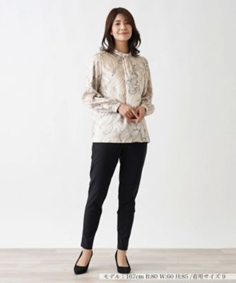 フラワーデザインブラウス【ＲＯＣＨＡＳ　Ｐｒｅｍｉｅｒｅ】