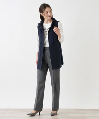 レリアン Leilian 洗えるベスト【MUSE BY ROCHAS Premiere】 （ブルー ） レリアン Leilian 洗えるベスト【MUSE BY ROCHAS Premiere