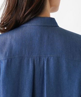 デニム風ブラウス【ＭＵＳＥ　ＢＹ　ＲＯＣＨＡＳ　Ｐｒｅｍｉｅｒｅ】