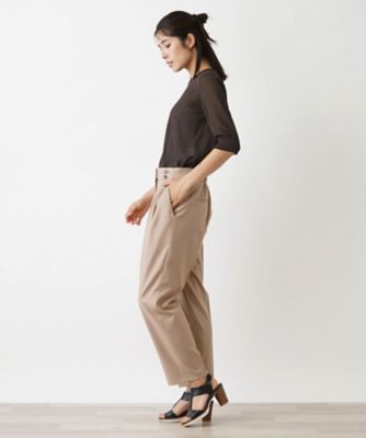 ダブルボタンタックパンツ【ＴＨＥ　ＮＥＷ】【Ｌｅｉｌｉａｎ　ＷＨＩＴＥ　ＬＡＢＥＬ】