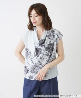 ＜BOURGE (Women)＞【セットアップ対応商品】洗えるプルオーバーブラウス