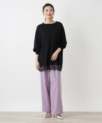 チュニック丈ニットプルオーバー【ＴＨＥ　ＮＥＷ】【Ｌｅｉｌｉａｎ　ＷＨＩＴＥ　ＬＡＢＥＬ】