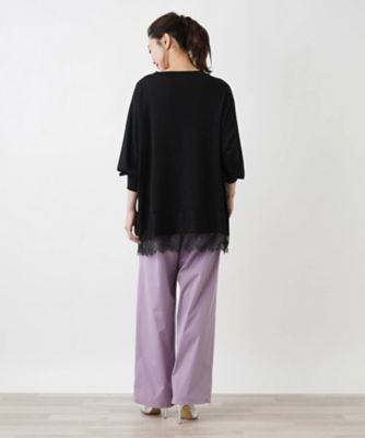 チュニック丈ニットプルオーバー【ＴＨＥ　ＮＥＷ】【Ｌｅｉｌｉａｎ　ＷＨＩＴＥ　ＬＡＢＥＬ】