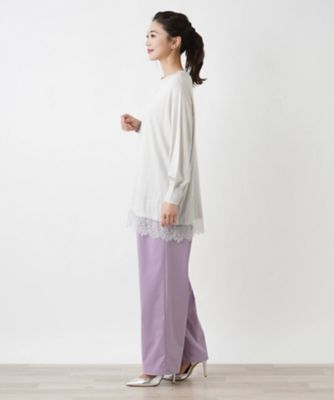 チュニック丈ニットプルオーバー【ＴＨＥ　ＮＥＷ】【Ｌｅｉｌｉａｎ　ＷＨＩＴＥ　ＬＡＢＥＬ】