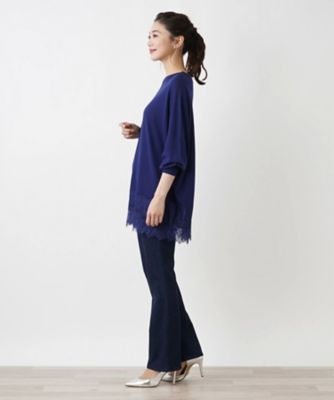 チュニック丈ニットプルオーバー【ＴＨＥ　ＮＥＷ】【Ｌｅｉｌｉａｎ　ＷＨＩＴＥ　ＬＡＢＥＬ】