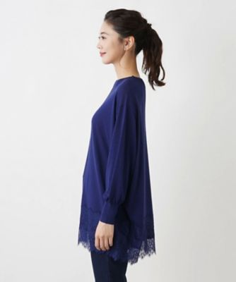 チュニック丈ニットプルオーバー【ＴＨＥ　ＮＥＷ】【Ｌｅｉｌｉａｎ　ＷＨＩＴＥ　ＬＡＢＥＬ】