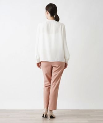 ボウタイ風ブラウス【THE NEW】【Leilian