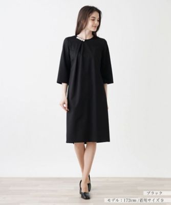 Leilian (Women)/レリアン 【セレモニー】洗えるパール付きワンピース【THE NEW】【Leilian WHITE LABEL】