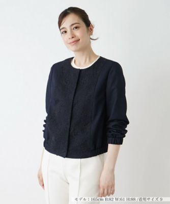 ＜BOURGE (Women)＞切替えノーカラーブルゾン
