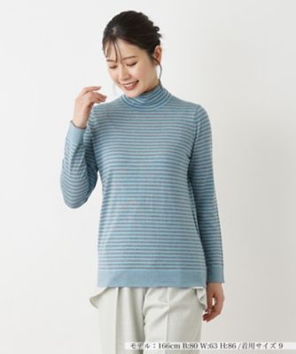 ＜Leilian (Women)＞ボーダー柄カットソー