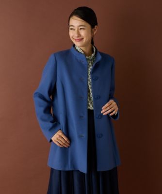 カシミヤスタンドカラーコート【深喜毛織　】