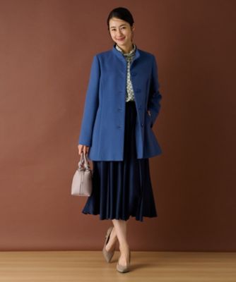 カシミヤスタンドカラーコート【深喜毛織　】