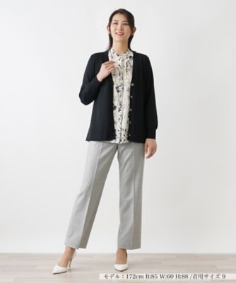 レリアン カーディガン トップス 長袖 Vネック カシミヤ シルク混 レディース 9サイズ 深緑 Leilian leilian - レリアン カーディガン トップス 長袖 Vネック カシミヤ