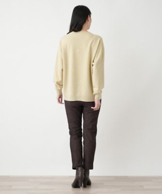 モックネックニット【Ｌｅｉｌｉａｎ　ＷＨＩＴＥ　ＬＡＢＥＬ】