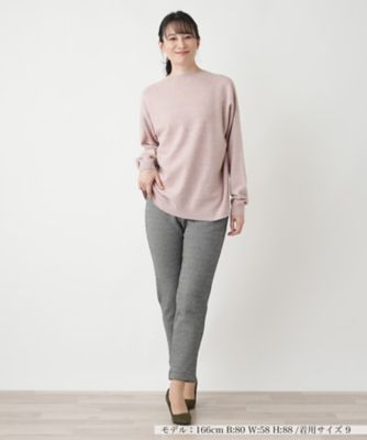 モックネックニット【Ｌｅｉｌｉａｎ　ＷＨＩＴＥ　ＬＡＢＥＬ】