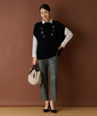 ニットベスト【Ｌｅｉｌｉａｎ　ＷＨＩＴＥ　ＬＡＢＥＬ】