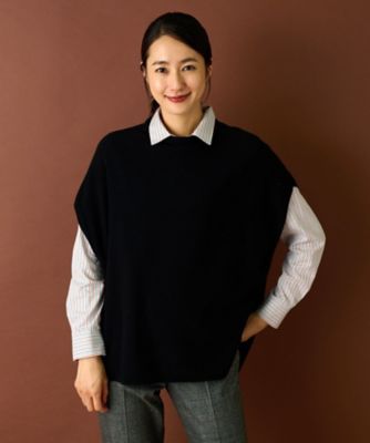 ＜Leilian (Women)＞ニットベスト【Ｌｅｉｌｉａｎ　ＷＨＩＴＥ　ＬＡＢＥＬ】