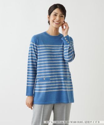 ＜Leilian (Women)＞ボーダーニット