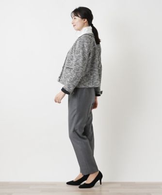 ラメツイードノーカラージャケット【セレモニー】【Ｌｅｉｌｉａｎ　ＷＨＩＴＥ　ＬＡＢＥＬ】