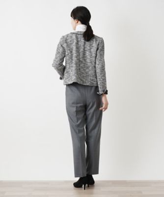ラメツイードノーカラージャケット【セレモニー】【Ｌｅｉｌｉａｎ　ＷＨＩＴＥ　ＬＡＢＥＬ】