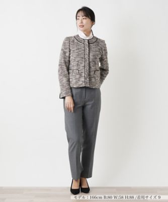ラメツイードノーカラージャケット【セレモニー】【Ｌｅｉｌｉａｎ　ＷＨＩＴＥ　ＬＡＢＥＬ】