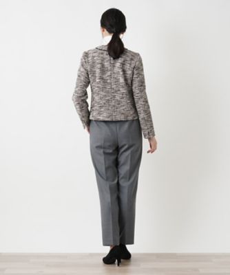 ラメツイードノーカラージャケット【セレモニー】【Ｌｅｉｌｉａｎ　ＷＨＩＴＥ　ＬＡＢＥＬ】