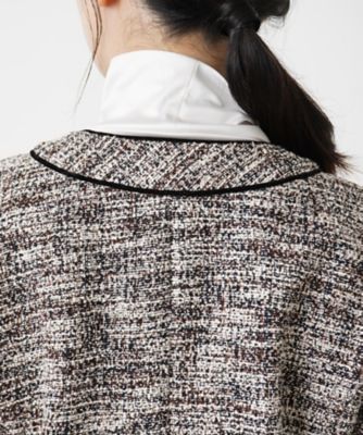 ラメツイードノーカラージャケット【セレモニー】【Ｌｅｉｌｉａｎ　ＷＨＩＴＥ　ＬＡＢＥＬ】