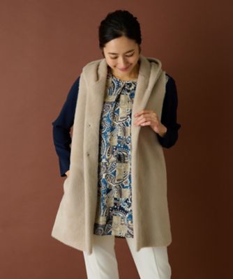 ＜Leilian (Women)＞ボアベスト【Ｌｅｉｌｉａｎ　ＷＨＩＴＥ　ＬＡＢＥＬ】