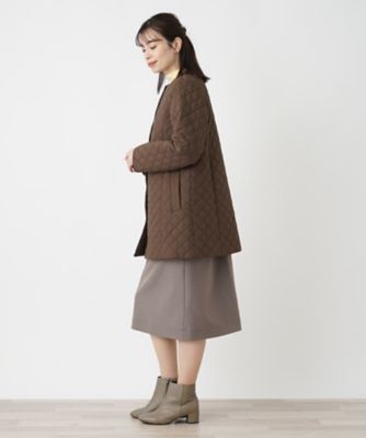 美品 Leilian レリアン　キャメル素材ノーカラーコート 美品 Leilian レリアン キャメル素材ノーカラーコート - メルカリ