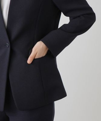 極美品 23年♡レリアン ノーカラージャケット 濃紺 13 定価7万円 ノーカラージャケット | Leilian (Women)/レリアン | 三越伊勢丹