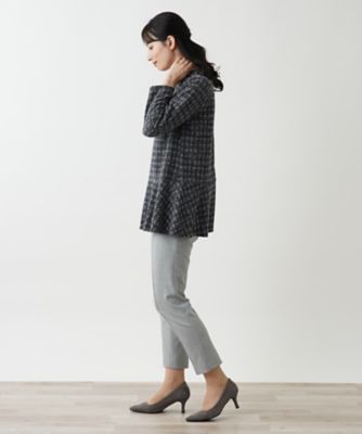 ペプラムチェック柄ブラウス【Ｌｅｉｌｉａｎ　ＷＨＩＴＥ　ＬＡＢＥＬ】