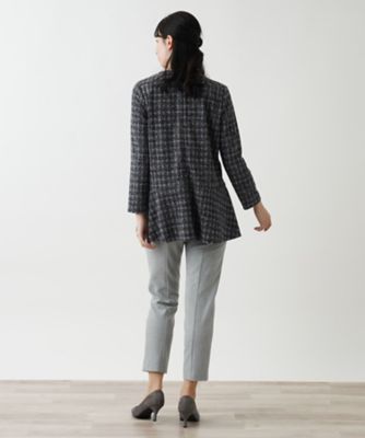 ペプラムチェック柄ブラウス【Ｌｅｉｌｉａｎ　ＷＨＩＴＥ　ＬＡＢＥＬ】