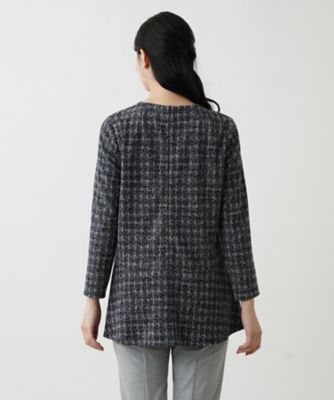 ペプラムチェック柄ブラウス【Ｌｅｉｌｉａｎ　ＷＨＩＴＥ　ＬＡＢＥＬ】