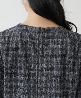 ペプラムチェック柄ブラウス【Ｌｅｉｌｉａｎ　ＷＨＩＴＥ　ＬＡＢＥＬ】