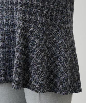 ペプラムチェック柄ブラウス【Ｌｅｉｌｉａｎ　ＷＨＩＴＥ　ＬＡＢＥＬ】