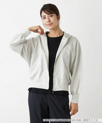 ＜Leilian (Women)＞ジップパーカーカーディガン【Ｌｅｉｌｉａｎ　ＷＨＩＴＥ　ＬＡＢＥＬ】