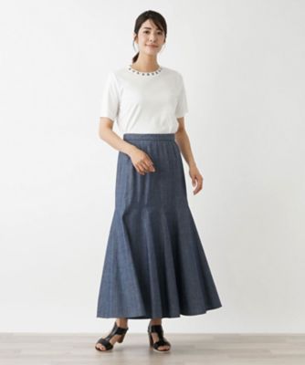 ネックビジュー半袖カットソー【ＴＨＥ　ＮＥＷ】【Ｌｅｉｌｉａｎ　ＷＨＩＴＥ　ＬＡＢＥＬ】