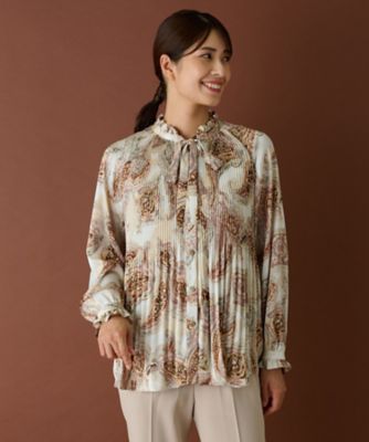 ＜Leilian (Women)＞【ＲＯＣＨＡＳ　Ｐｒｅｍｉｅｒｅ】ブラウス