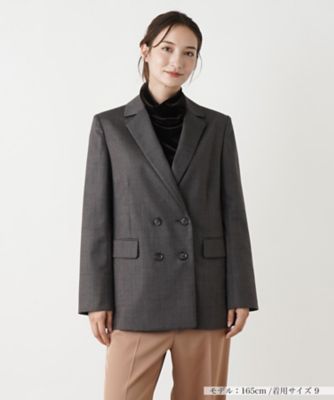 ＜BOURGE (Women)＞ヘリンボーンダブルジャケット【ＴＨＥ　ＮＥＷ】