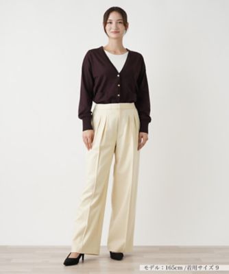 ツータックワイドパンツ【ＴＨＥ　ＮＥＷ】【Ｌｅｉｌｉａｎ　ＷＨＩＴＥ　ＬＡＢＥＬ】