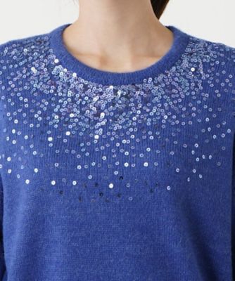 スパンコール刺繍ニット