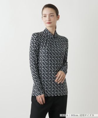 新品 BALMAIN×Leilian ペイズリー柄 長袖 カットソー 13号 プリントハイネックカットソー | Leilian (Women)/レリアン | 三越