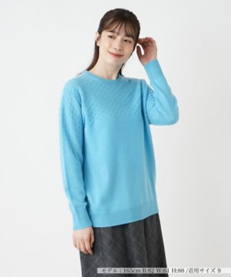 ＜Leilian (Women)＞洗えるカシミヤプルオーバーニット