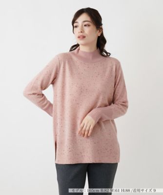 カシミヤハイネックニット