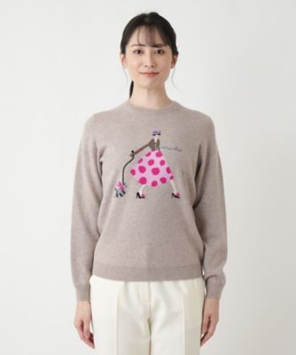 クルーネックニット【Ｌｅｉｌｉａｎ　ＷＨＩＴＥ　ＬＡＢＥＬ】
