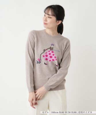 ＜Leilian (Women)＞クルーネックニット【Ｌｅｉｌｉａｎ　ＷＨＩＴＥ　ＬＡＢＥＬ】
