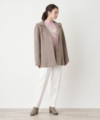 フーデッドショートコート【Ｌｅｉｌｉａｎ　ＷＨＩＴＥ　ＬＡＢＥＬ】