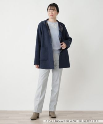 フーデッドショートコート【Leilian WHITE