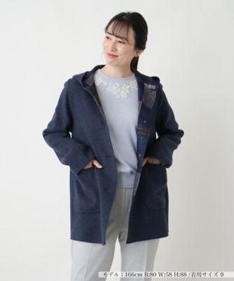 ＜Leilian (Women)＞フーデッドショートコート【Ｌｅｉｌｉａｎ　ＷＨＩＴＥ　ＬＡＢＥＬ】
